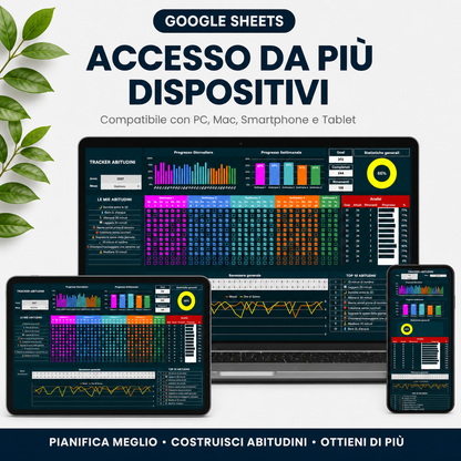 Tracker Abitudini in Italiano per Google Sheets / Excel (Anno 2027)